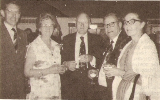 David Manger, Olive and Teddy Barnett, Councillor and Mrs. Cox