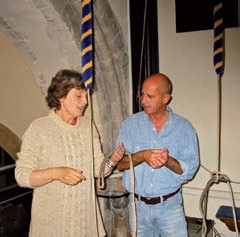 people in ringing chamber