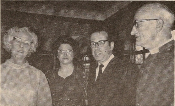 The Bishop, Ruth and Derek Jackson, Mrs. Phillips